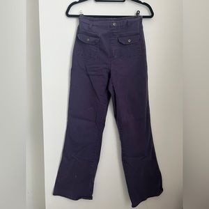 Purple bootcut pants